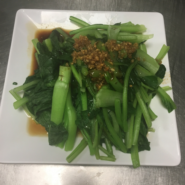 灼时蔬菜蒜蓉 Chinees groenten met knoflook