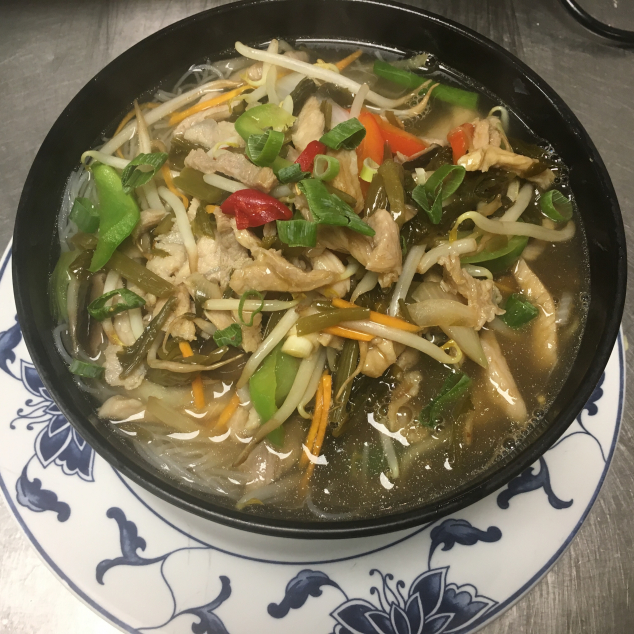 雪菜肉丝汤面Shue Choi en vlees met bami