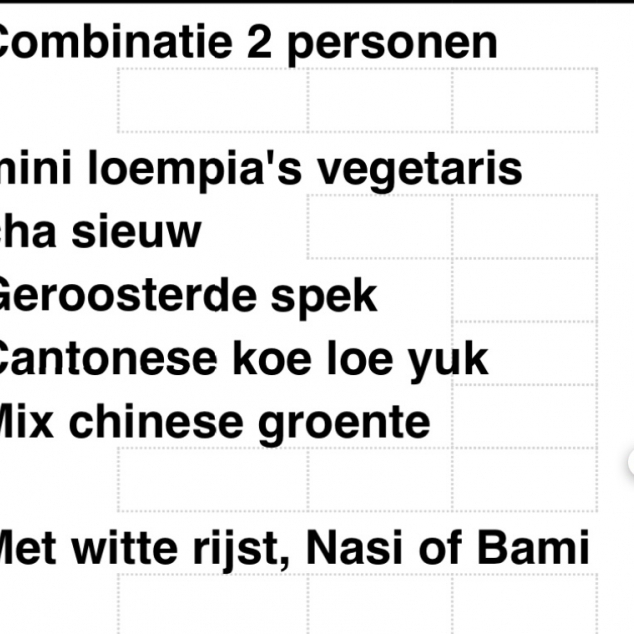 Combinatie 2 personen met bami
