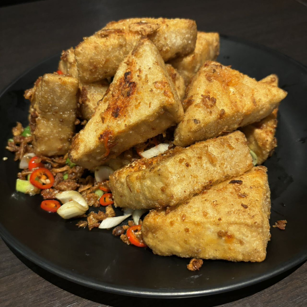 大椒盐豆腐Grote Pittige en gezouten tofu met witte rijst